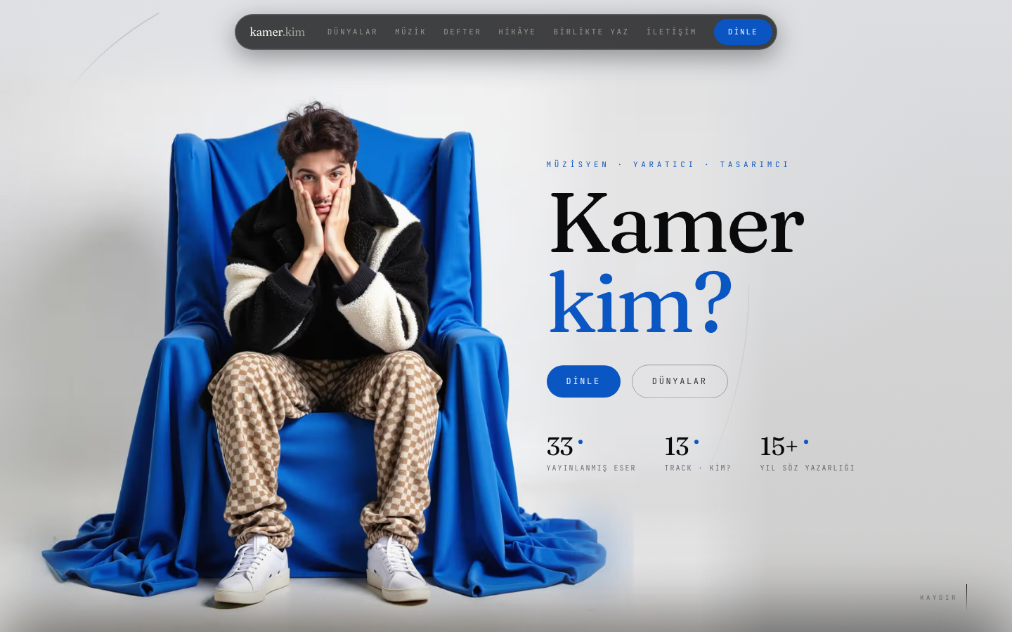 Kamer.kim — site ekran görüntüsü