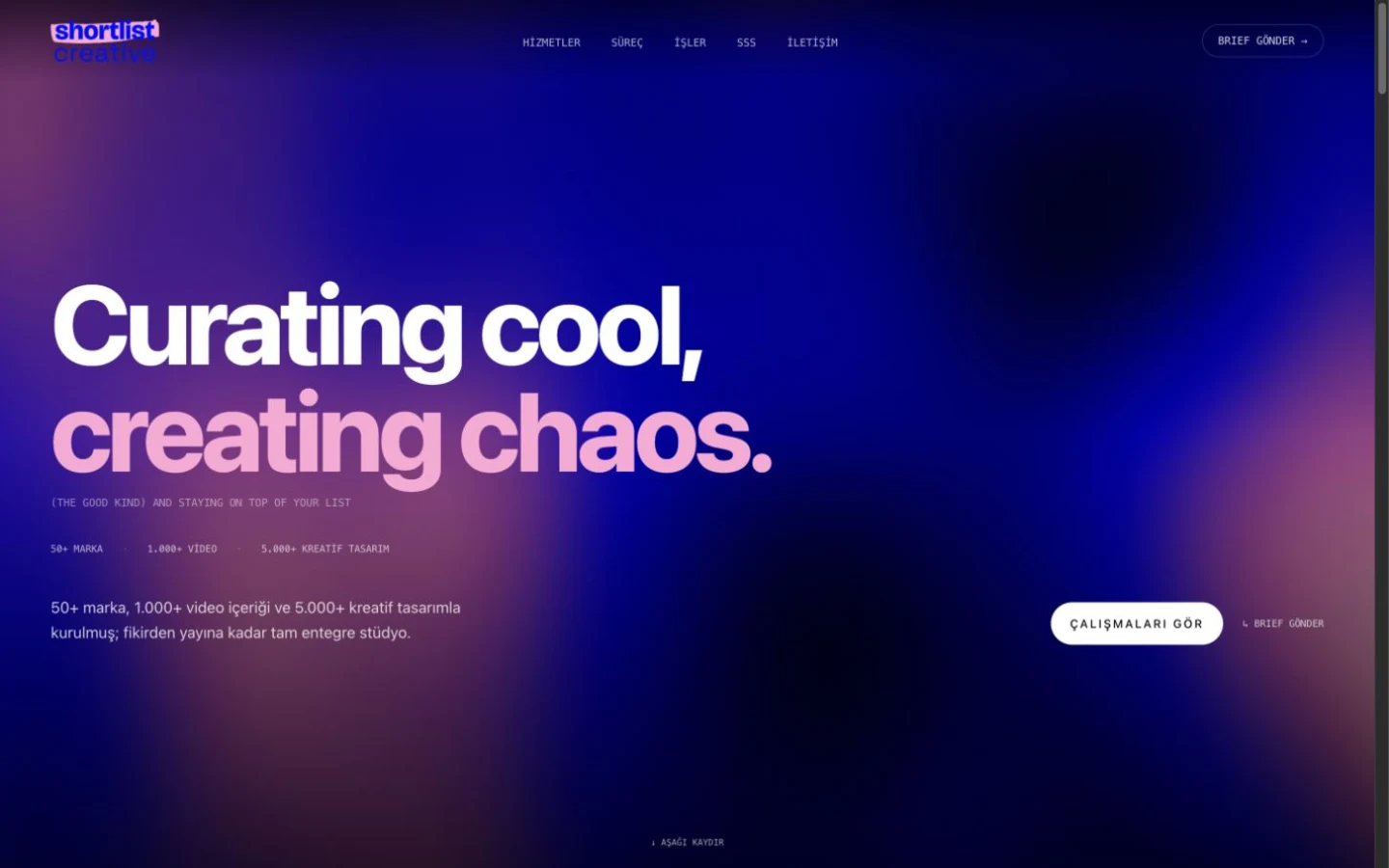 Shortlist Creative site maketi